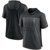 Nike Las Vegas Raiders Performance Hoodie T-Shirt Heathered Charcoal/Black