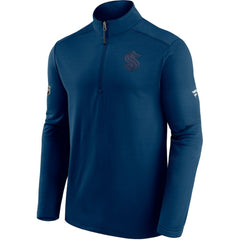 Seattle Kraken Fanatics Authentic Pro Travel and Training Quarter-Zip Jacket - Deep Sea Blue - NHL 4123426