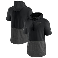 Philadelphia Flyers Fanatics Authentic Pro Travel and Training Short Sleeve Pullover Hoodie - Black - NHL 4123477