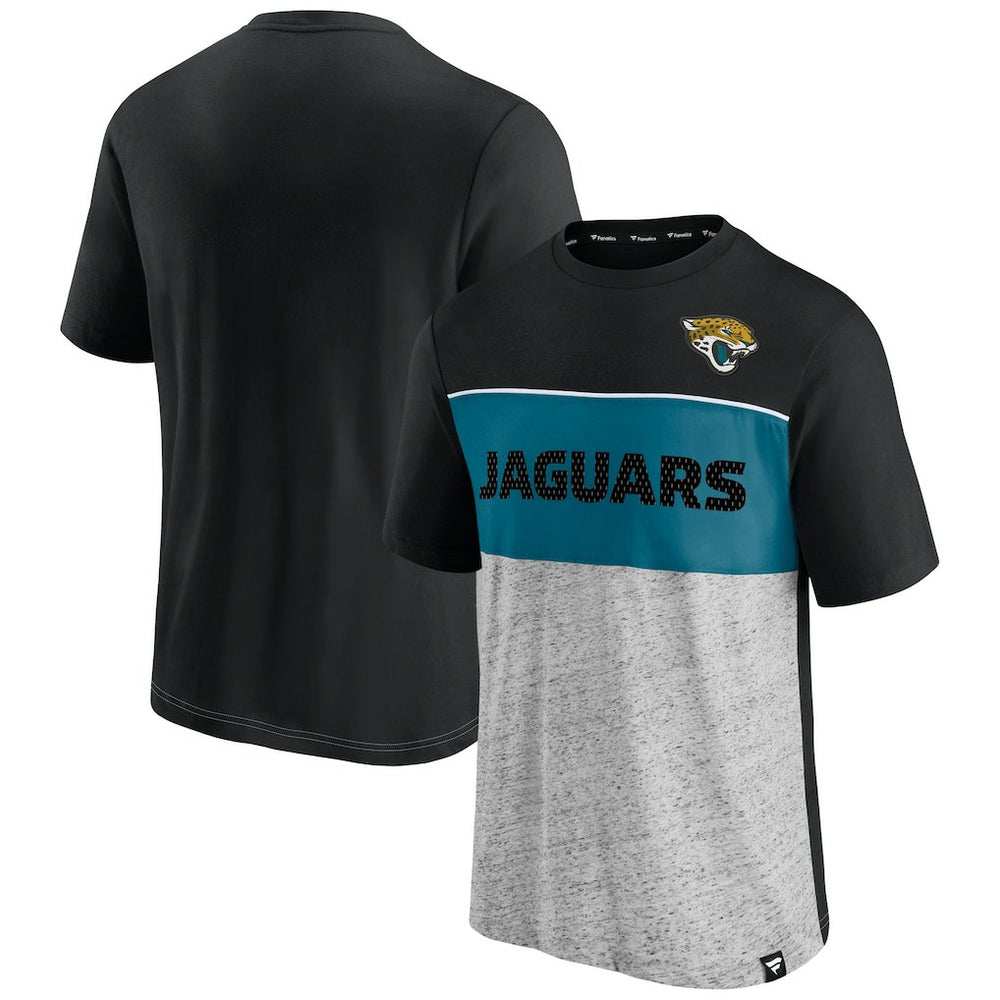 Fanatics Jacksonville Jaguars Colorblock T-Shirt Black/Heathered Gray
