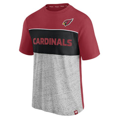 Fanatics Arizona Cardinals Colorblock T-Shirt Cardinal/Heathered Gray