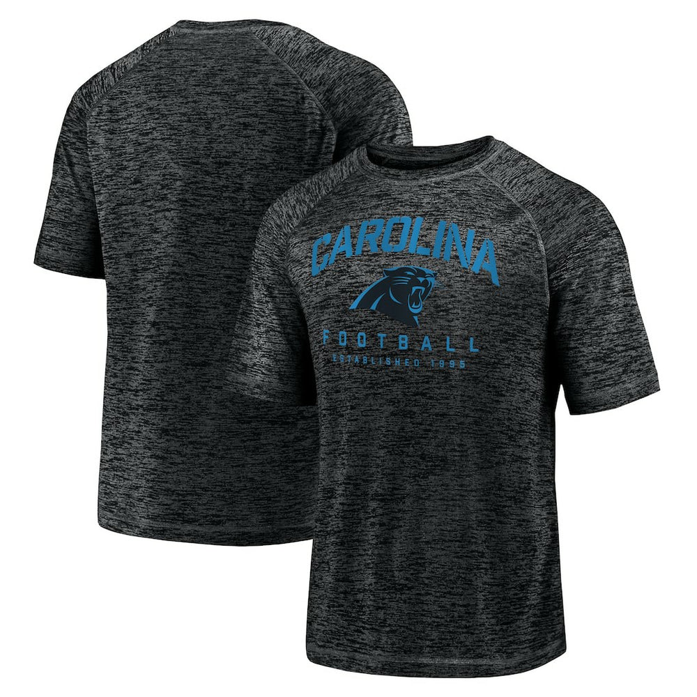 Fanatics Carolina Panthers Shade Battle Ready Raglan Space-Dye T-Shirt Black
