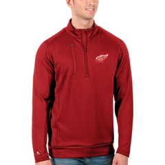 Detroit Red Wings Antigua Generation Quarter-Zip Pullover Jacket - Red - NHL 4126547