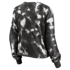 Chicago White Sox Fanatics Women's Tie-Dye V-Neck Pullover Cropped Tee - White/Black - Fanatics on Sale
