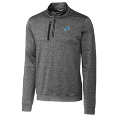 Detroit Lions Cutter & Buck Stealth Quarter-Zip Jacket Gray