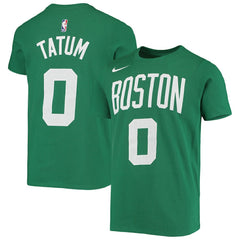 Jayson Tatum Boston Celtics Youth Logo Name & Number Performance T-Shirt Kelly Green | Nike Near Me