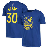Stephen Curry Golden State Warriors Youth Logo Name & Number Performance T-Shirt for sale Royal | Nike Near Me