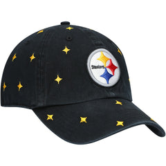 47 brand Pittsburgh Steelers '47 Women's Confetti Clean Up Adjustable Hat Black/Gold