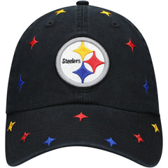 47 brand Pittsburgh Steelers '47 Women's Multi Confetti Clean Up Adjustable Hat Black