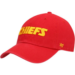 47 brand Kansas City Chiefs '47 Clean Up Script Adjustable Hat Red
