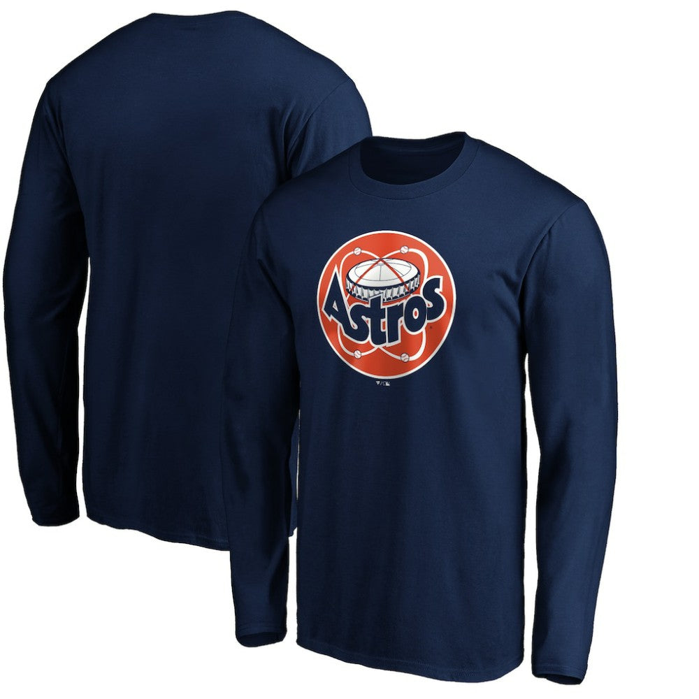Houston Astros Cooperstown Collection Huntington Logo Long Sleeve T-Shirt - Navy - MLB on Sale