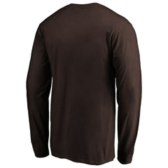 San Diego Padres Cooperstown Collection Huntington Logo Long Sleeve T-Shirt - Brown - MLB Lifestyle