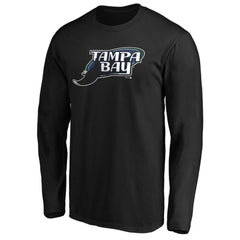 Tampa Bay Rays Cooperstown Collection Huntington Logo Long Sleeve T-Shirt - Black - MLB on Sale