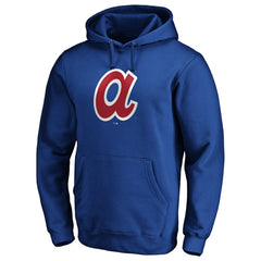 Atlanta Braves Cooperstown Collection Huntington Logo Fitted Pullover Hoodie - Royal - MLB Online