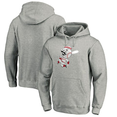Cincinnati Reds Cooperstown Collection Huntington Logo Fitted Pullover Hoodie - Heather Gray - MLB Discount