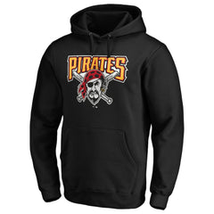Pittsburgh Pirates Cooperstown Collection Huntington Logo Fitted Pullover Hoodie - Black - MLB Online
