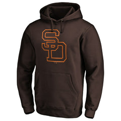 San Diego Padres Cooperstown Collection Huntington Logo Fitted Pullover Hoodie - Brown - MLB on Sale