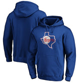 Texas Rangers Cooperstown Collection Huntington Logo Fitted Pullover Hoodie - Royal - MLB Discount