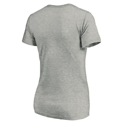Philadelphia Phillies Women's Cooperstown Collection Huntington Logo V-Neck T-Shirt - Heathered Gray - MLB Discount