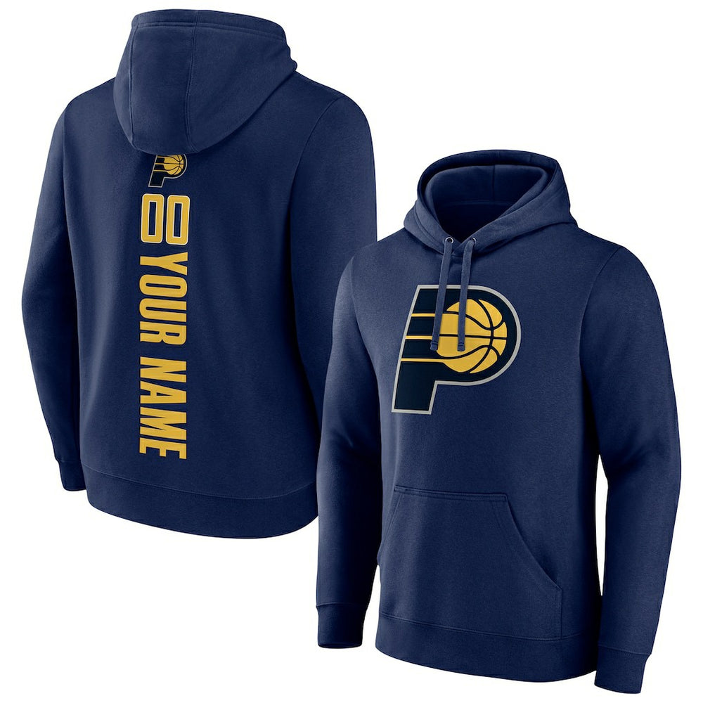 Indiana Pacers Playmaker Personalized Name & Number Pullover Hoodie Navy