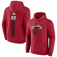 Miami Heat Playmaker Personalized Name & Number Pullover Hoodie Red