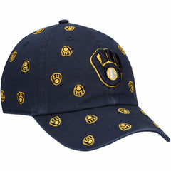 Milwaukee Brewers '47 Women's Confetti Clean Up Adjustable Hat - Navy - 47 brand Online