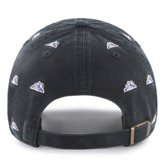Colorado Rockies '47 Women's Confetti Clean Up Adjustable Hat - Black - 47 brand Lifestyle