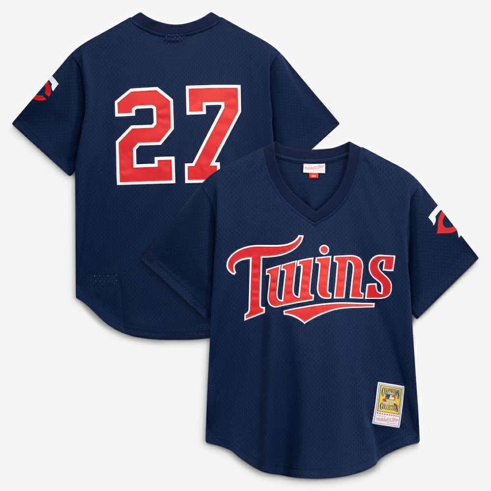 David Ortiz Minnesota Twins Mitchell & Ness 2002 Cooperstown Collection Mesh Batting Practice Jersey - Navy - Mitchell & Ness Sale