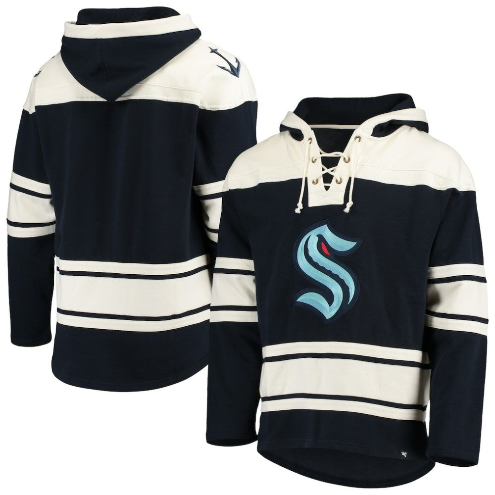 Seattle Kraken '47 Superior Lacer Hoodie - Navy - NHL 4171456