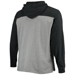 47 brand Las Vegas Raiders '47 Franklin Wooster Long Sleeve Hoodie T-Shirt Heathered Gray/Black