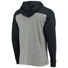 47 brand New Orleans Saints '47 Franklin Wooster Throwback Long Sleeve Hoodie T-Shirt Heathered Gray