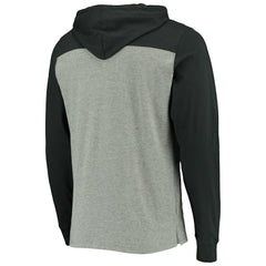 47 brand Pittsburgh Steelers '47 Franklin Wooster Throwback Long Sleeve Hoodie T-Shirt Heathered Gray