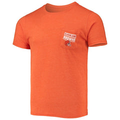 Fanatics Cleveland Browns Field Goal Pocket Tri-Blend T-Shirt Heathered Orange