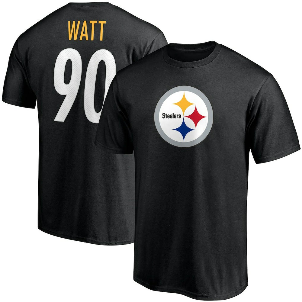 Fanatics T.J. Watt Pittsburgh Steelers Player Icon Name & Number T-Shirt Black