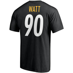 Fanatics T.J. Watt Pittsburgh Steelers Player Icon Name & Number T-Shirt Black