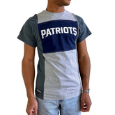 New England Patriots Refried Apparel Sustainable Split T-Shirt Heather Gray