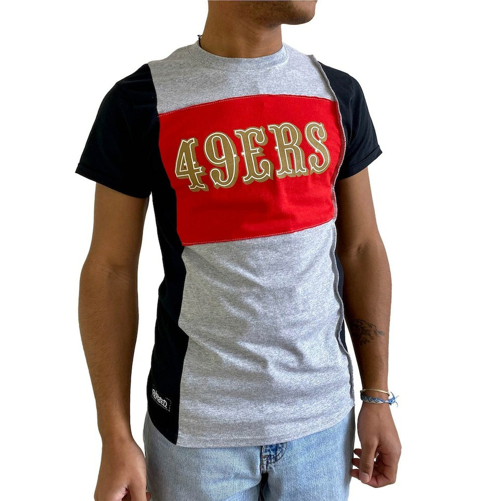 San Francisco 49ers Refried Apparel Sustainable Split T-Shirt Heather Gray