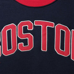 Boston Red Sox Starter Women's Baseline Raglan Pullover Sweatshirt - Red/Navy - MLB Discount