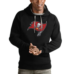 Tampa Bay Buccaneers Antigua Victory Pullover Hoodie Black