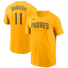 Yu Darvish San Diego Padres Nike Name & Number T-Shirt - Gold - Nike Sale