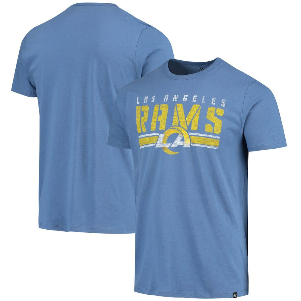 47 brand Los Angeles Rams '47 Stripe Thru Franklin T-Shirt Heathered Royal
