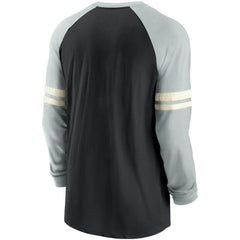 Nike Las Vegas Raiders Throwback Raglan Long Sleeve T-Shirt Black/Silver