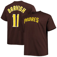 Yu Darvish San Diego Padres Fanatics Big & Tall Name & Number T-Shirt - Brown - Fanatics on Sale