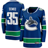 Thatcher Demko Vancouver Canucks Fanatics Women's Home Breakaway Jersey - Blue - NHL 4187818