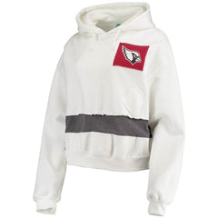 Arizona Cardinals Refried Apparel Women's Sustainable Crop Dolman Pullover Hoodie White