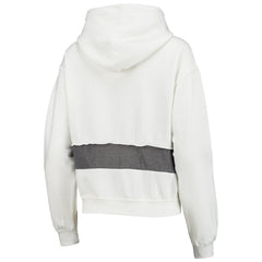 Carolina Panthers Refried Apparel Women's Sustainable Crop Dolman Pullover Hoodie White