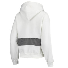 Los Angeles Rams Refried Apparel Women's Sustainable Crop Dolman Pullover Hoodie White