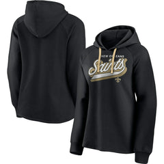 Fanatics New Orleans Saints Women's First Contact Raglan Pullover Hoodie Black
