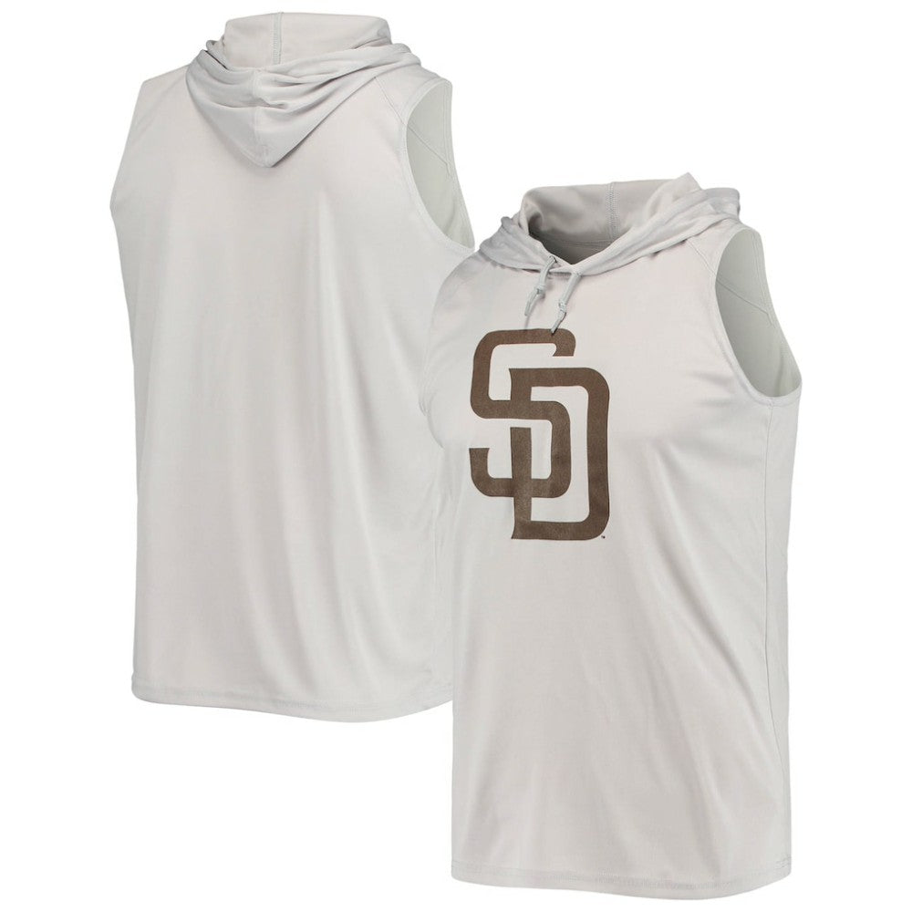 San Diego Padres Stitches Sleeveless Pullover Hoodie - Gray - MLB Discount