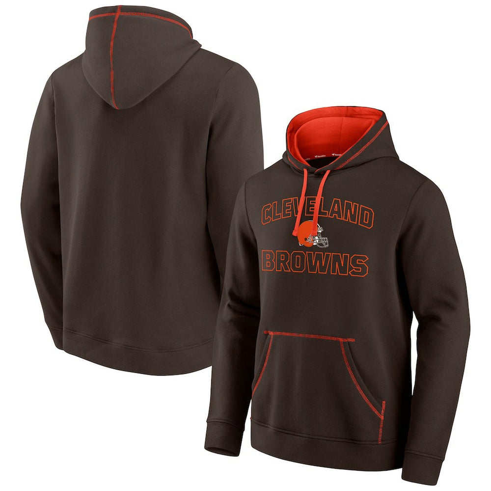 Fanatics Cleveland Browns Tiebreaker Pullover Hoodie Brown